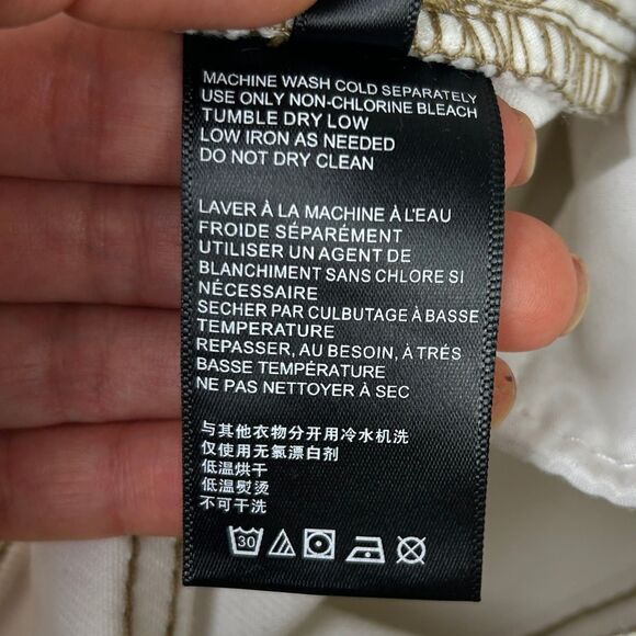 BDG Urban Outfitters High Rise Mom Jeans Distressed White Denim Tapered Leg 27 - Picture 14 of 16